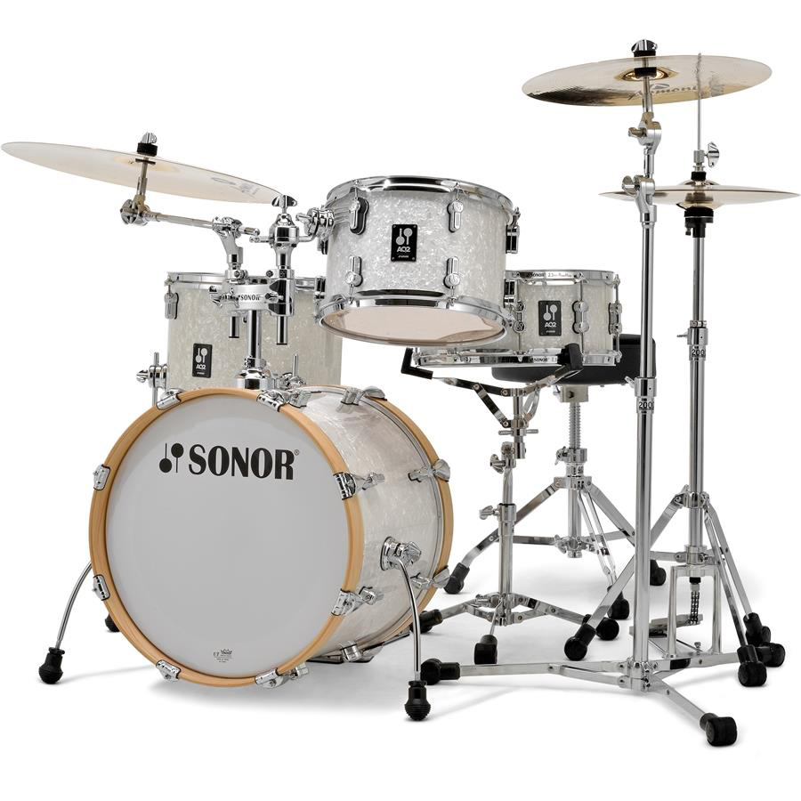 SONOR AQ2 BOP SET 4-PIECE 18" SHELL in White Pearl